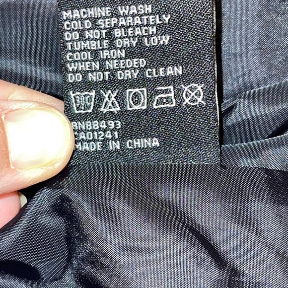 Blank Noir Faux Suede Navy Moto Jacket S - Picture 11 of 17